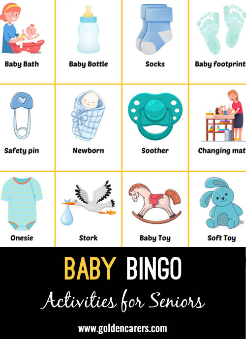 Here is a baby-themed bingo game to enjoy!