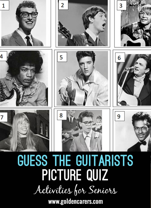 Identify the famous Guitarists in this picture quiz!