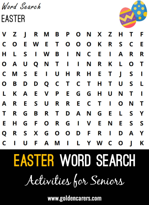 Have fun with the Easter Word Finder!
