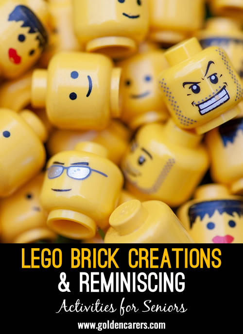 Engage seniors in a stimulating and creative activity inspired by the history of Lego, promoting cognitive function, fine motor skills, and social interaction.
