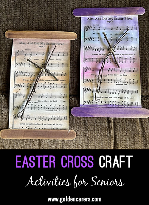 This Easter cross craft is a delightful way to celebrate the season, fostering creativity and joy among seniors. 