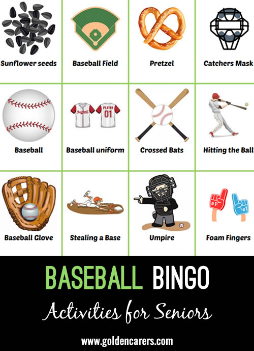 Here is a baseball-themed bingo game to enjoy!