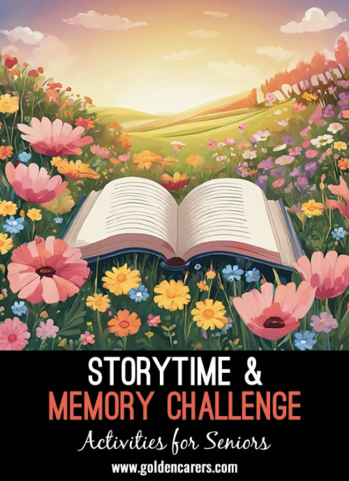 We host a morning session where we engage our residents by reading a simple story and then asking them questions about it. They love this activity!  I have enclosed two short stories and questions that we have used.