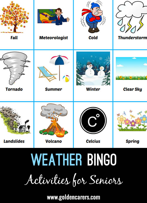 Here is a weather-themed bingo game to enjoy!