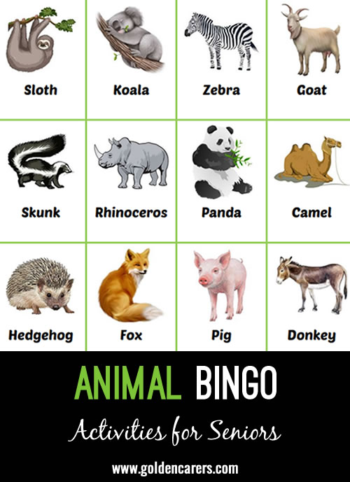 Here is an animal-themed bingo game to enjoy!