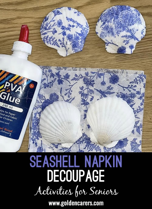 Enjoy crafting a unique and decorative shell dish!