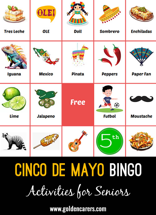 A Cinco de Mayo Bingo-themed bingo game to enjoy!