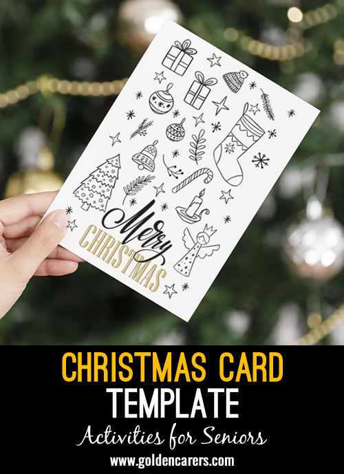 Here is a Christmas Card template to customize!