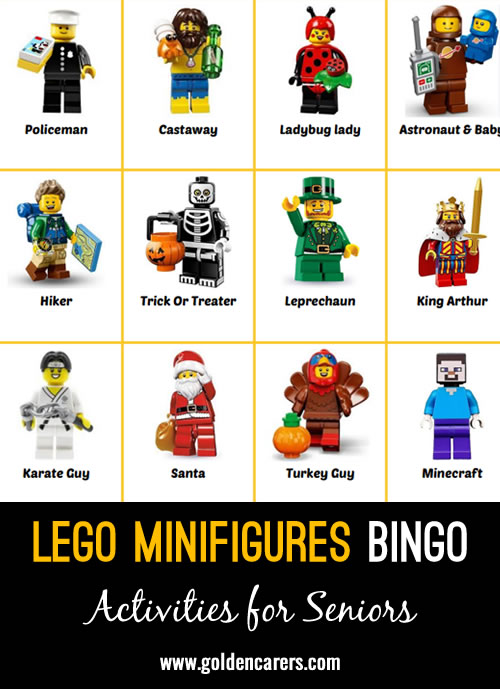 There are so many LEGO minifigures! I thought it would be fun to play bingo, but instead of using traditional chips, we'll be using LEGO pieces. 