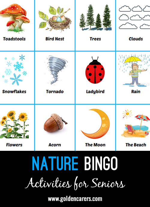 Here is a nature-themed bingo game to enjoy!