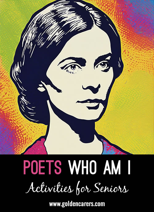 Here is a poets-themed who am I activity to enjoy!
