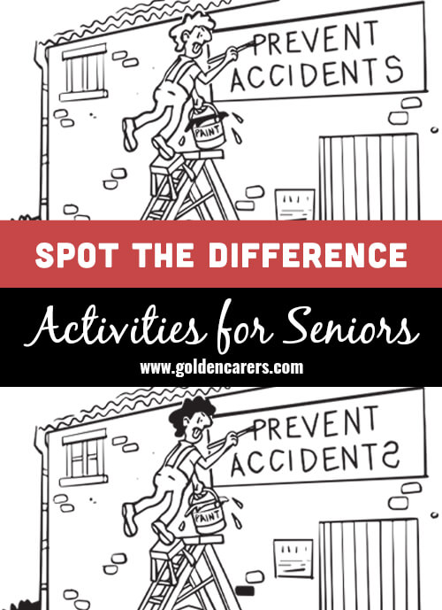 Accident: Another fun spot the difference activity for seniors!