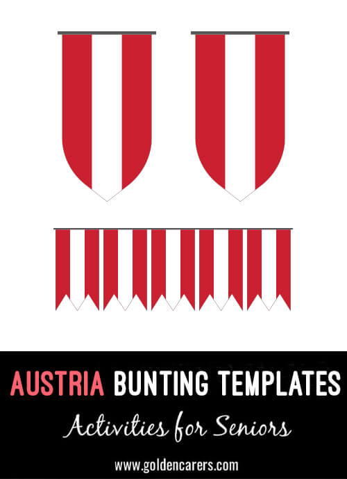 Austrian Bunting templates for an Austrian party!