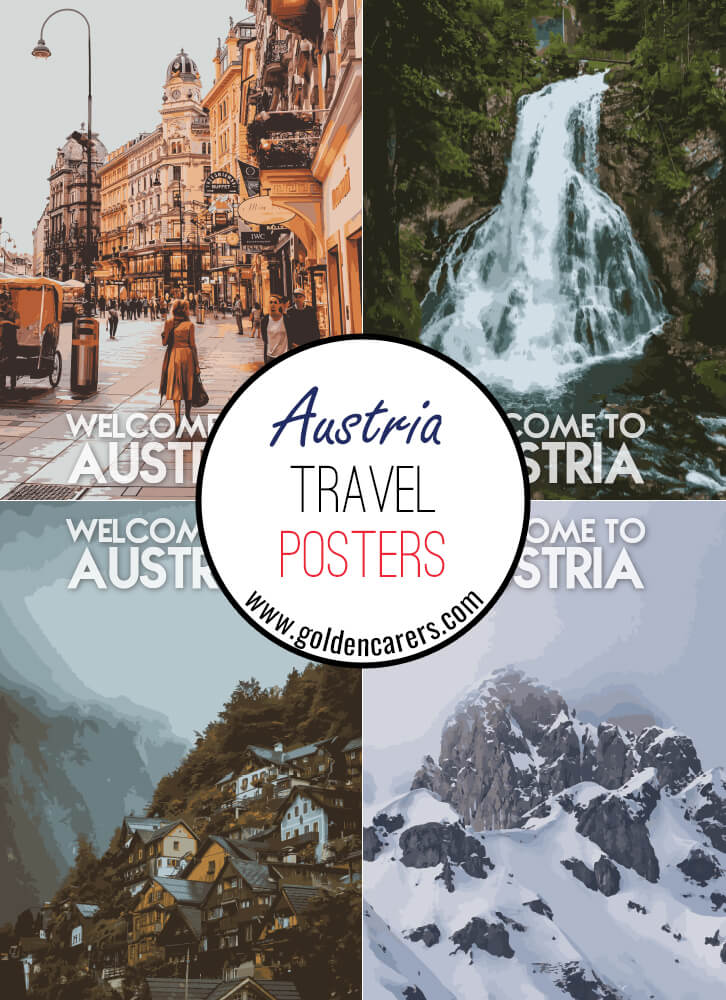 Posters of famous tourist destinations in Austria!
