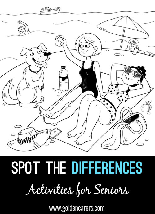 Beach: Another fun spot-the-differences activity for seniors!