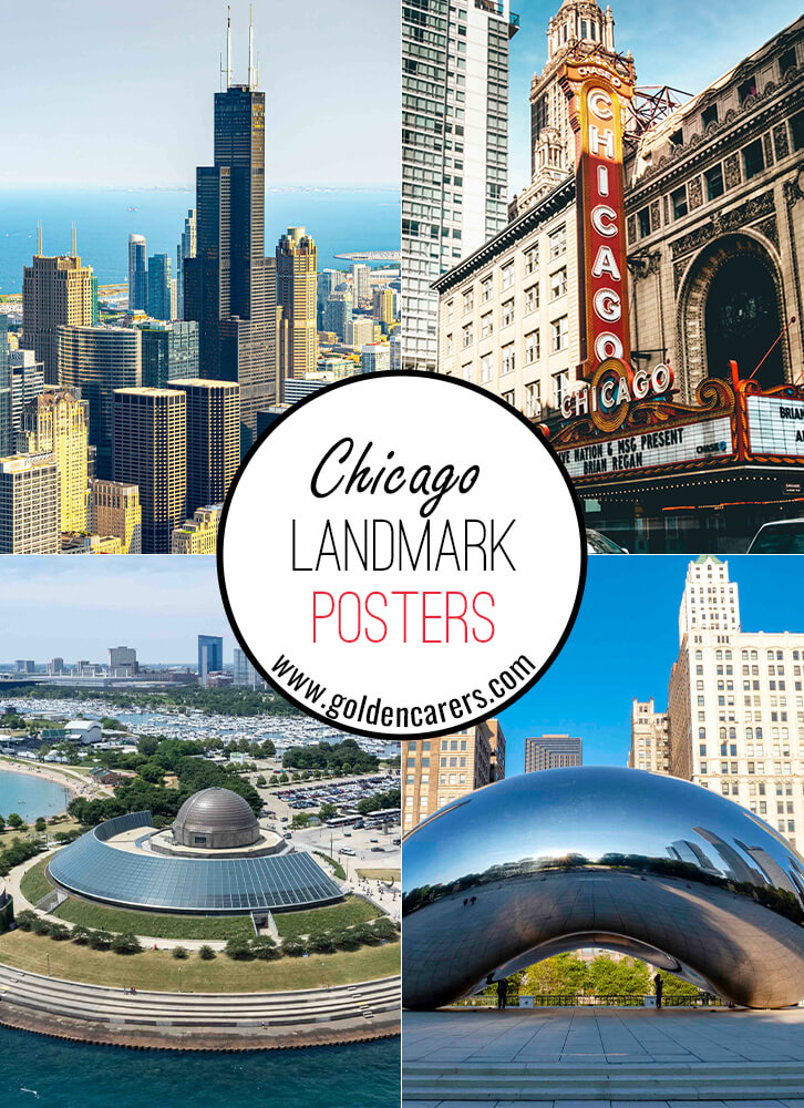 Posters of famous landmarks in Chicago!