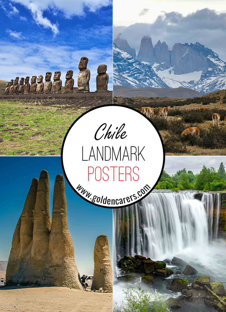 Posters of famous landmarks in Chile!