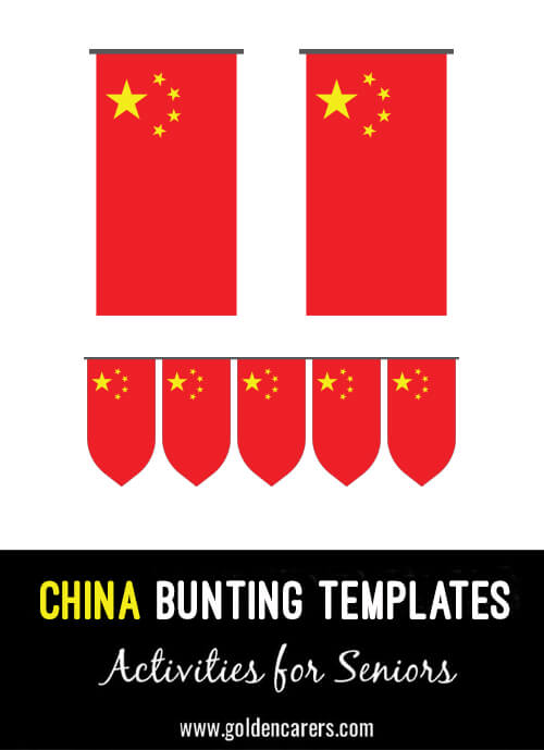 Chinese Bunting templates for a China party!