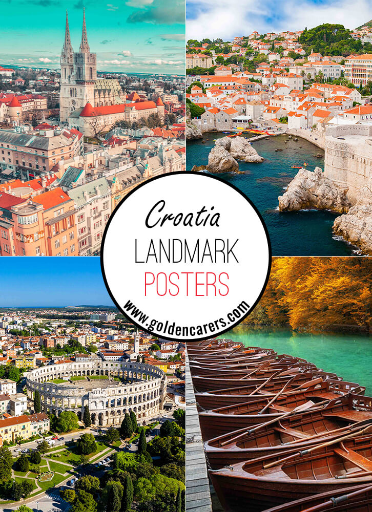 Posters of famous landmarks in Croatia!