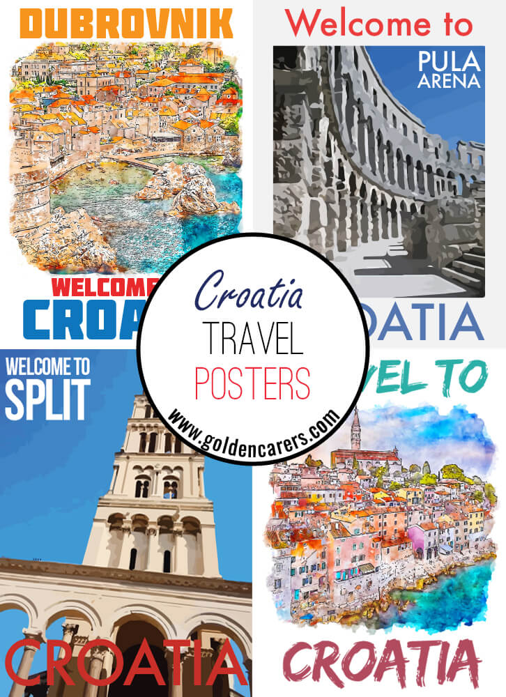 Posters of famous tourist destinations in Croatia!