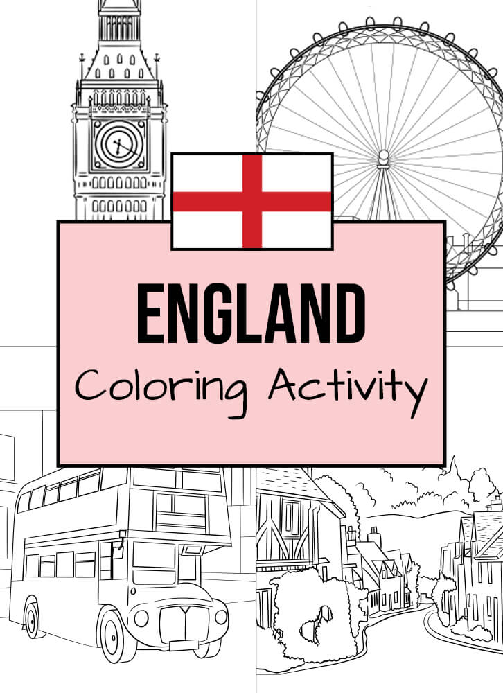 Here are some English-themed coloring templates to enjoy! 