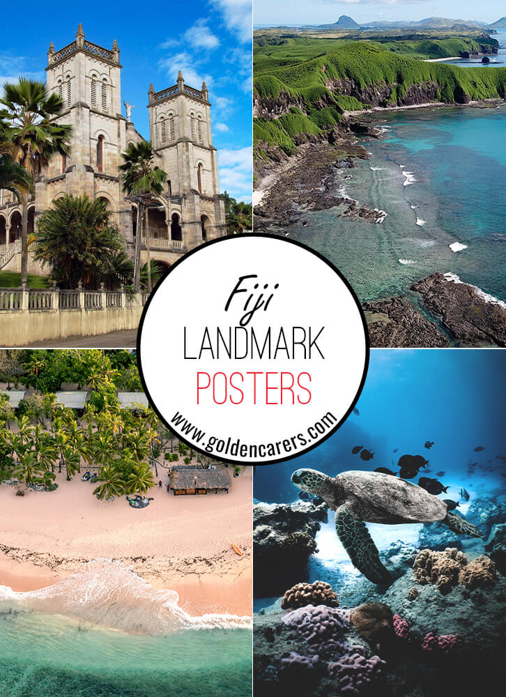Posters of famous landmarks in Fiji!