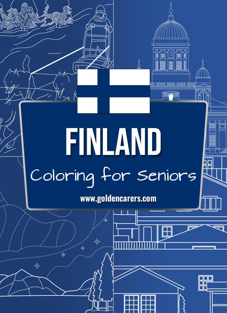 Here are some Finland-themed coloring templates to enjoy!