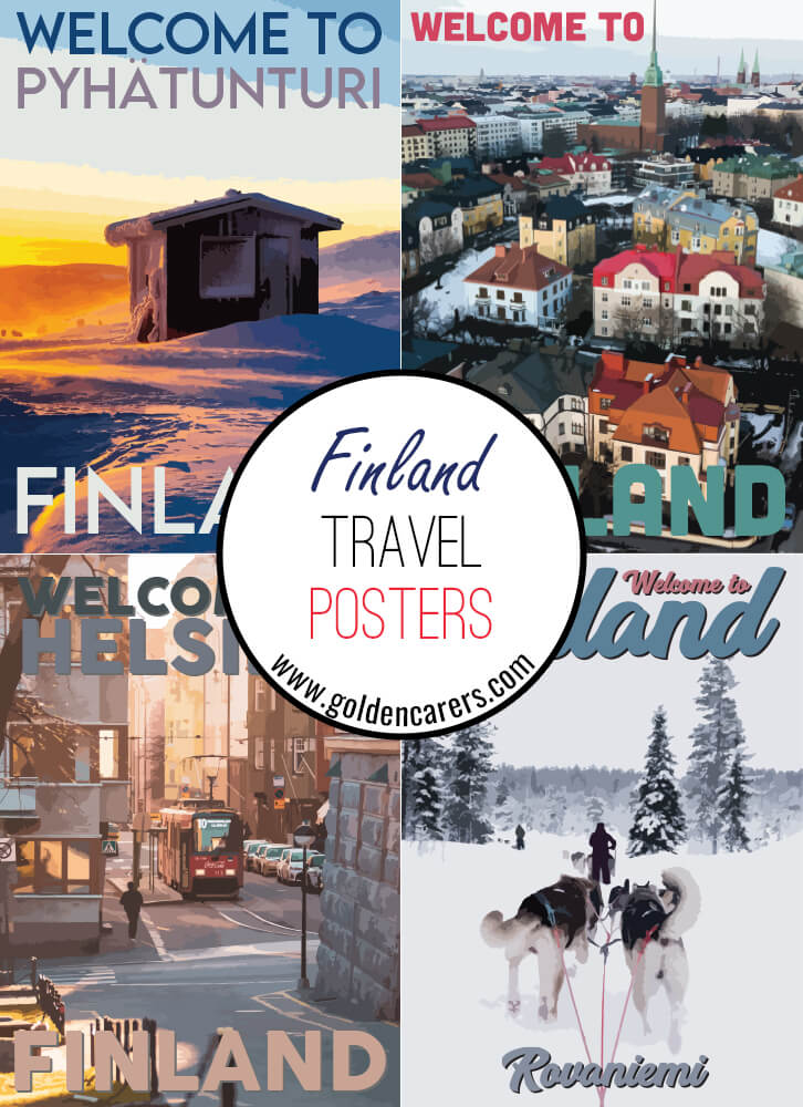 Posters of famous tourist destinations in Finland!