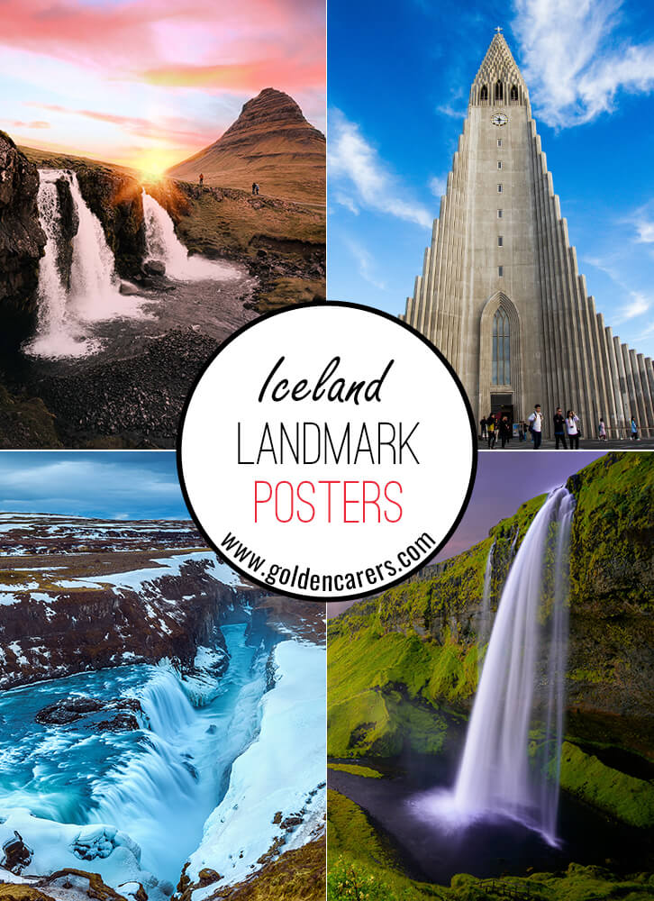 Posters of famous landmarks in Iceland!
