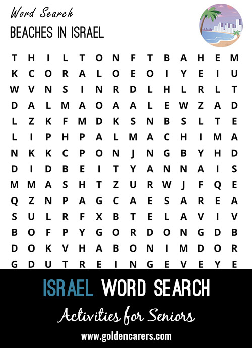 An Israel-themed word search to enjoy!