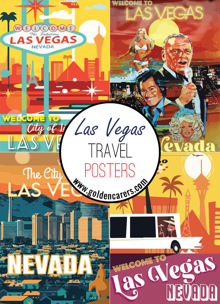 Posters of famous tourist destinations in Las Vegas!