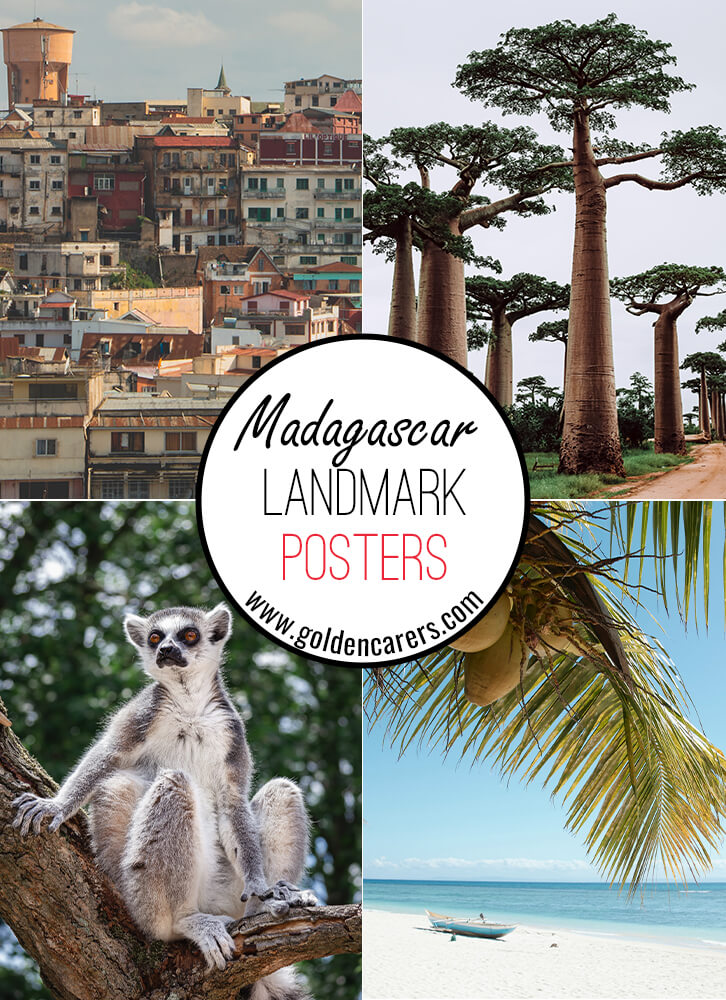 Posters of famous landmarks in Madagascar!