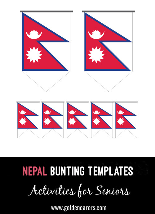Nepal Bunting templates for a Nepal-themed party!