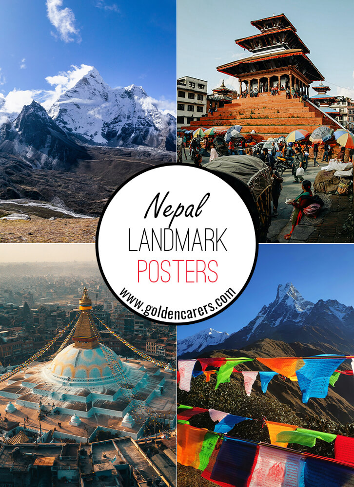 Posters of famous landmarks in Nepal!