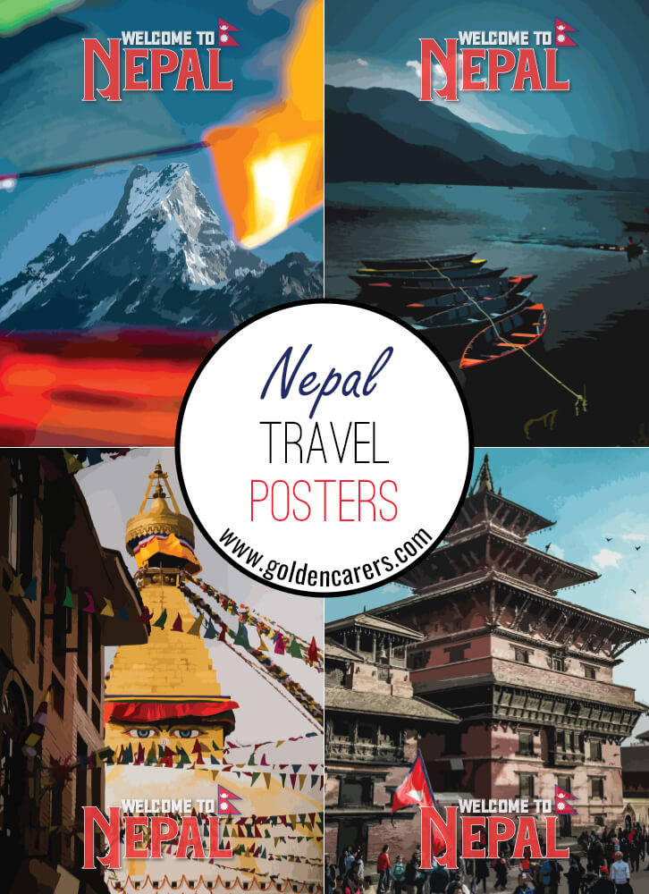 Posters of famous tourist destinations in Nepal!