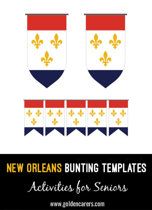 Morocco Bunting templates for a New Orleans party!
