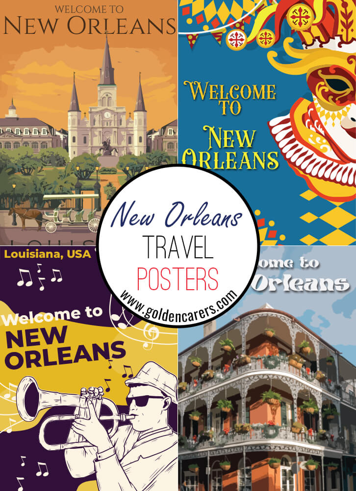 Posters of famous tourist destinations in New Orleans!