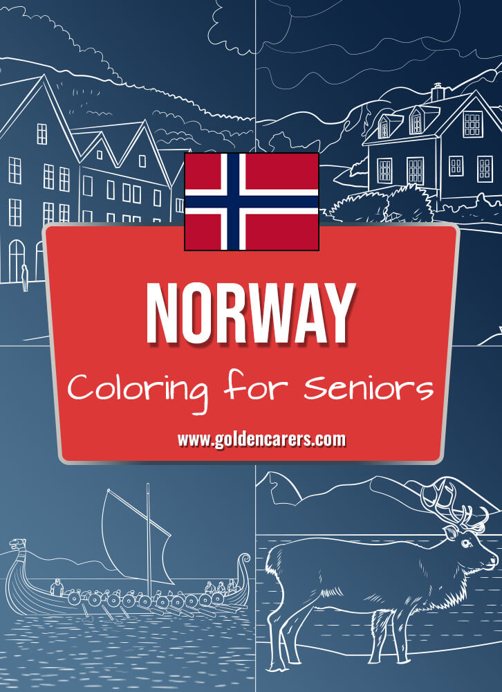Here are some Norway-themed coloring templates to enjoy!