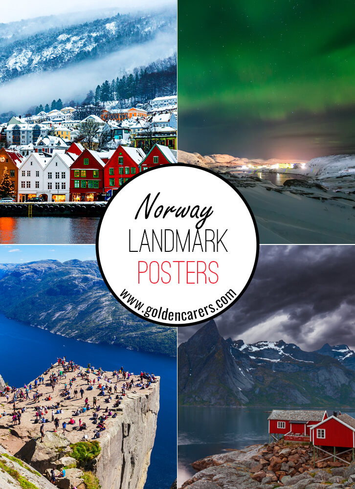 Posters of famous landmarks in Norway!