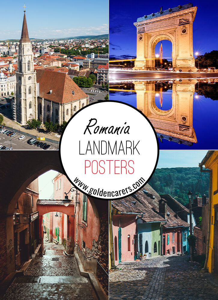Posters of famous landmarks in Romania!