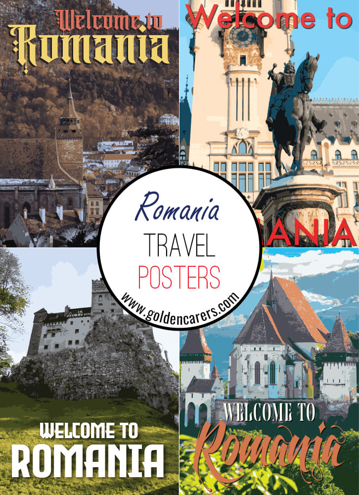 Posters of famous tourist destinations in Romania!