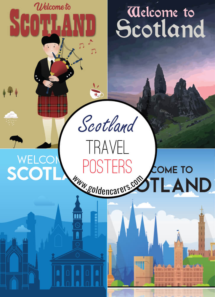 Posters of famous tourist destinations in Scotland!