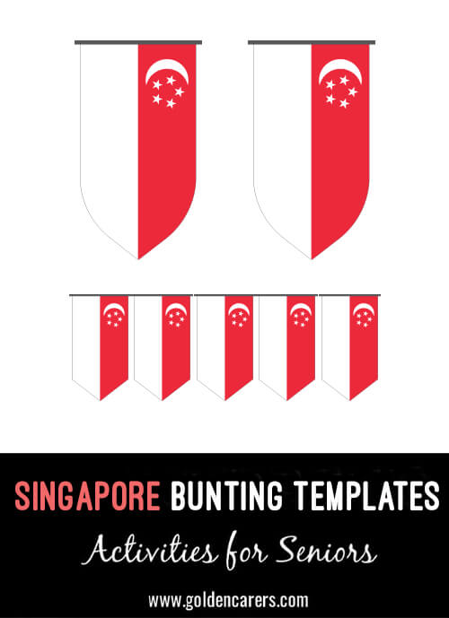 Singapore Bunting templates for a Singaporean-themed party!