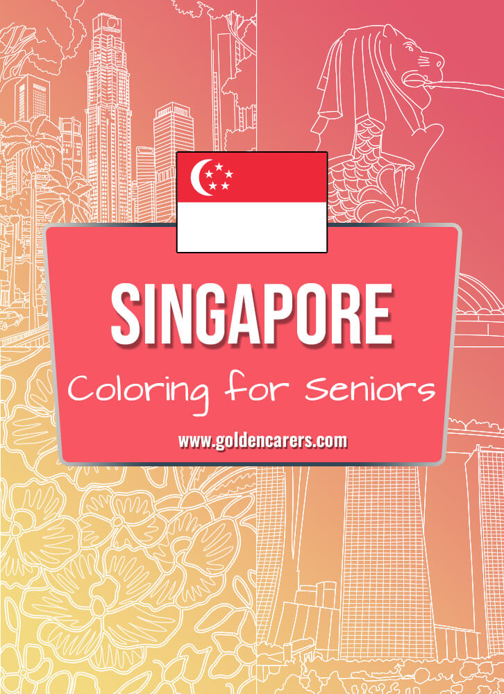 Here are some Singapore-themed coloring templates to enjoy!