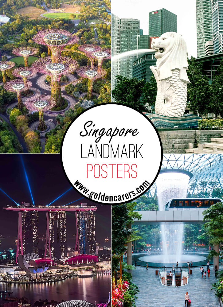 Posters of famous landmarks in Singapore!