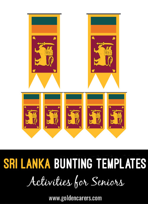 Sri Lanka Bunting templates for a Sri Lankan party!