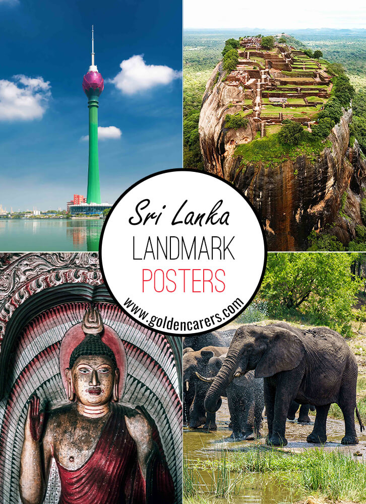 Posters of famous landmarks in Sri Lanka!