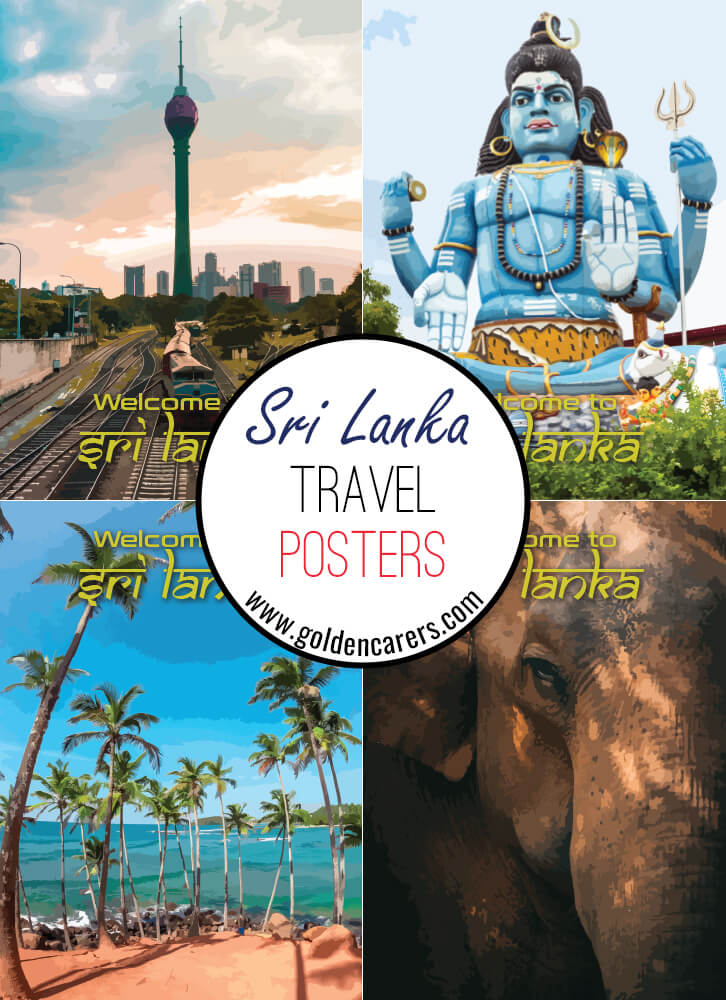 Posters of famous tourist destinations in Sri Lanka!