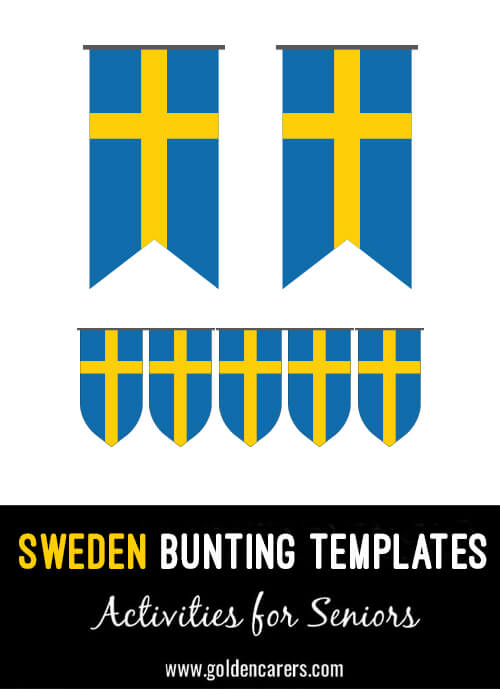 Sweden Bunting templates for a Swedish-themed party!