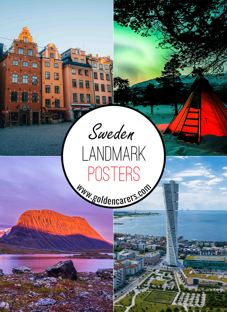 Posters of famous landmarks in Sweden!